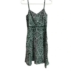 Banana Republic Geo Lace Strappy Dress Black White Size 0 Petite